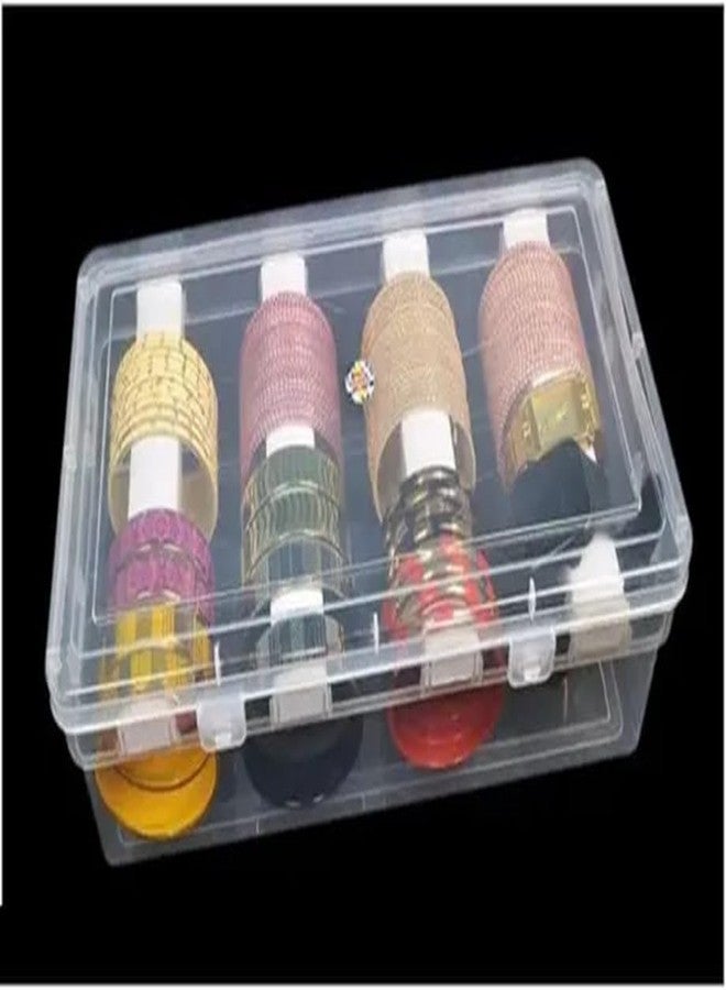 Magic Providers Multipurpose Bangle Organizer | Bangle Box | Plastic Storage Box with 4 Adjustable Rods l Display Box For Bangles, Chuda, Kada, Scrunchies,Chudi,Bracelet,Wrist Watch,Jewellery - Trans - Image 3